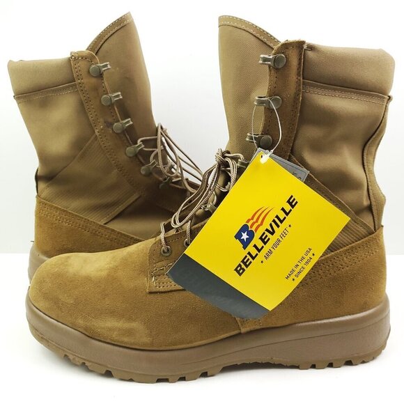 Belleville AHWC Boots Hot Weather Desert Tan Suede Hard Toe Men\'s 15 R NWT